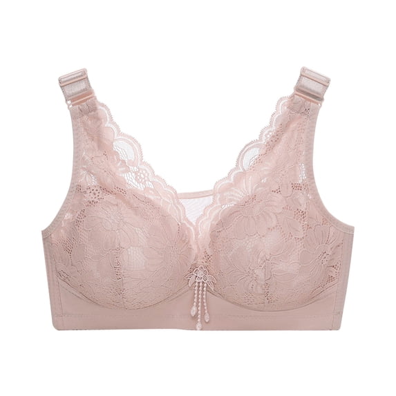 Womens Everyday Bras, Seamless Wireless Bra for Women with Support - No Underwire Full Coverage Push Up Comfort Lace Bras 36-46
