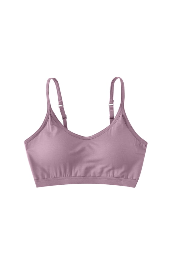 Womens Everyday Bras, V Neck Bralettes for Women Padded Bralette with Spaghetti Straps Seamless Bra M-2XL