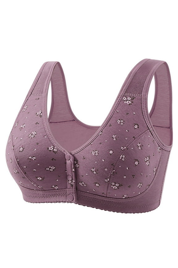 Womens Everyday Bras,Women Daisy Front Buckle Underwear Sports Bras Full Coverage Comfor Bras Front Button Corset
