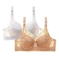 thumbnail image 1 of Womens Everyday Bras, Women's 2pcs Push Up Lace Bra Underwire Plunge Full Coverage Bras Sexy Plus Size Support S-4XL, 1 of 2