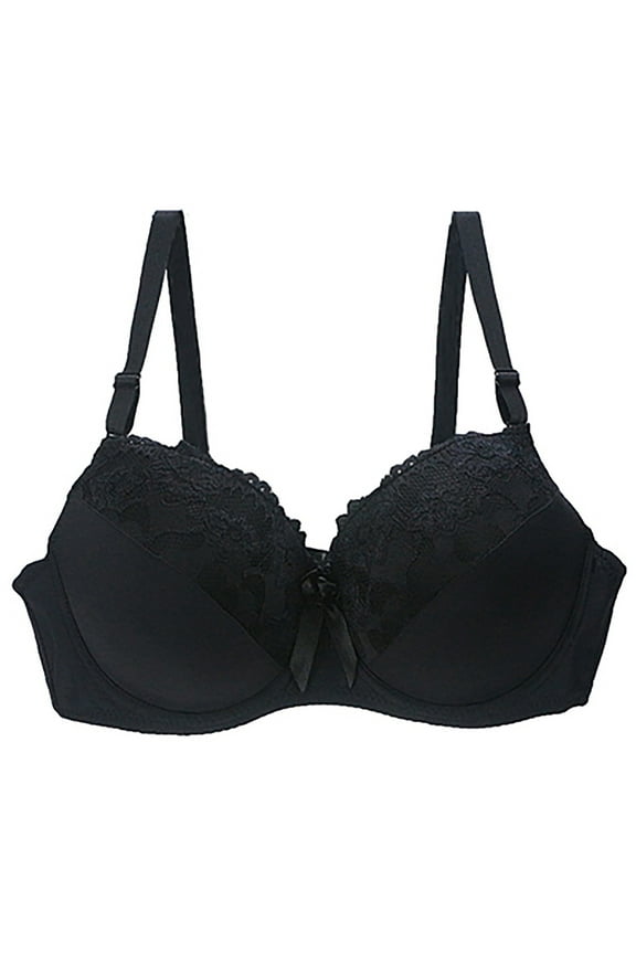 Womens Everyday Bras, Women’s Push Up Sexy Lace Bra Comfort Padded Underwire Bra Lift Up Add One Cup S-XXL