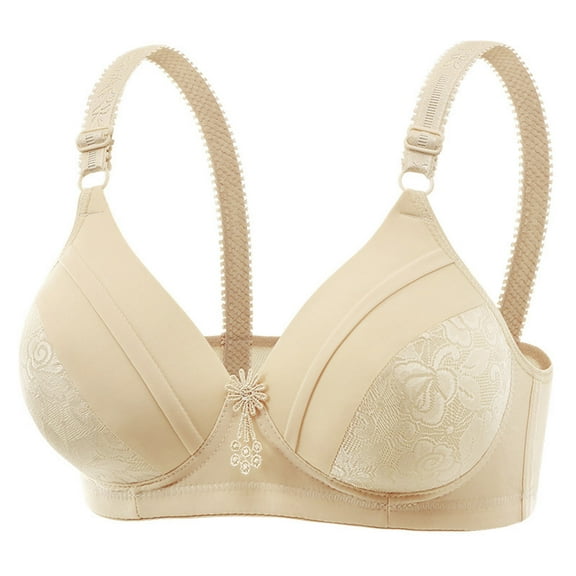 Womens Everyday Bras, Women's Wireless Bra No Underwire Seamless Push Up Bra Comfort Full Coverage Padded Soft Vneck Everyday Bralette 36-42