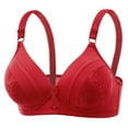 thumbnail image 1 of Womens Everyday Bras, Women's Wireless Bra No Underwire Seamless Push Up Bra Comfort Full Coverage Padded Soft Vneck Everyday Bralette 36-42, 1 of 2