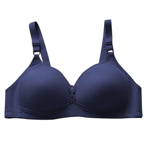 Womens Everyday Bras, Women's Wireless Push Up Bras Comfortable Seamless Supportive Full Coverage Scalloped Convertible Lace Everyday Tshirt Bra M-3XL
