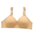 thumbnail image 1 of Womens Everyday Bras, Womens Seamless Push Up Bras No Underwire Full Coverage Comfortable Bra V Neck Bralettes Wireless Everyday Bra M-2XL, 1 of 7
