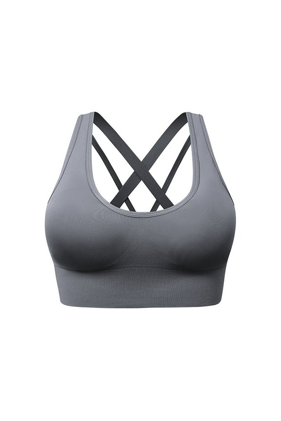 Womens Everyday Sports Bras, Sports Bras for Women High Support Large Bust High Impact Womens Sports Bras Strappy Padded Sports Bra S-2XL
