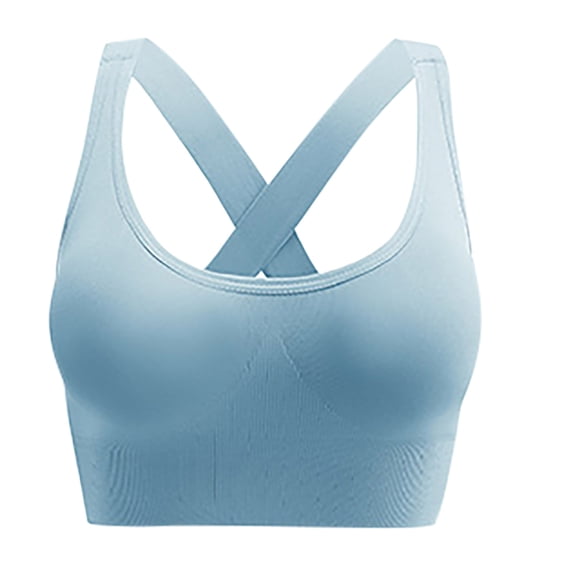 Womens Everyday Sports Bras, Sports Bras for Women Padded High Impact Seamless Criss Cross Back Workout Tops Gym Activewear Yoga Bra S-XL Womens Bras Clearance under $5