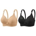thumbnail image 1 of Womens Everyday T-Shirt Bra Adjustable Straps Underwire and Full Coverage Cups 2 Pack Bra Comfort Breathable Bra, 1 of 4