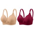 thumbnail image 1 of Womens Everyday T-Shirt Bra Adjustable Straps Underwire and Full Coverage Cups 2 Pack Bra Comfort Breathable Bra, 1 of 7