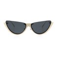 thumbnail image 1 of Womens Exposed Lens Crop Top Unique Vintage Goth Plastic Retro Sunglasses Gold Black, 1 of 4