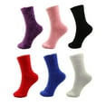 thumbnail image 1 of Womens Extra Large Assorted Super Soft Comfy Cozy Fun Fluffy Furry Plush Warm Fuzzy Home Slipper Socks- Assortment A - 6 Pair Value Pack, 1 of 5