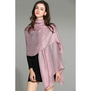 Womens Extra Large Scarf Shawl Wraps Pashminas Solid Soft Silky for Bridal Evening Wedding Party pink