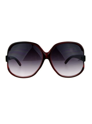 Factory Oversized Plastic Butterfly Sunglasses - Black