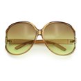 thumbnail image 1 of SA106 Womens Extra Oversized Round Exposed Lens Butterfly Sunglasses / Beige Green Frame - Brown Green Lens, 1 of 8
