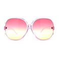 thumbnail image 1 of Womens Extra Oversized Round Designer Fashion Exposed Lens Butterfly Sunglasses Pink Pink Yellow, 1 of 4