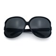 thumbnail image 1 of SA106 Womens Extra Oversized Round Exposed Lens Butterfly Sunglasses / Black Frame - Solid Black Lens, 1 of 8