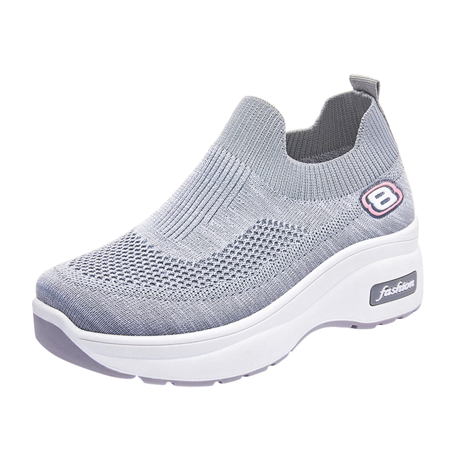 N BESUNEW Men's Wide Toe Box Running Shoes - Slip-On, Arch Support, Orthotic For Plantar Fasciitis, Gym & Walking
