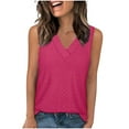 thumbnail image 1 of Womens Eyelet Tank Tops, Sleeveless Shirts for Women Summer Casual Loose Fit Hollow Solid Color V Neck Dressy Blouses, 1 of 6