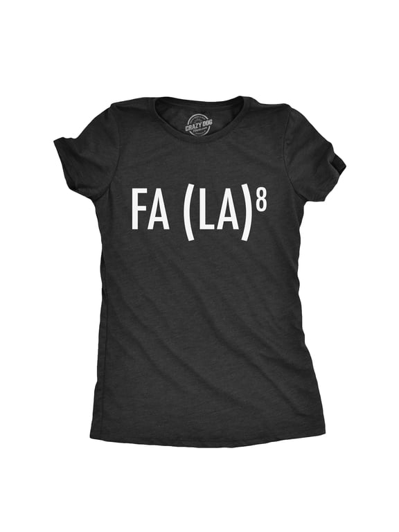 Womens FA (LA)8 T Shirt Funny Nerdy Math Christmas Carole Graphic Novelty Holiday Tee Womens Graphic Tees