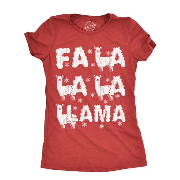 Womens Fa La La La Llama T Shirt Funny Xmas Parody Song Joke Tee for Ladies Womens Graphic Tees
