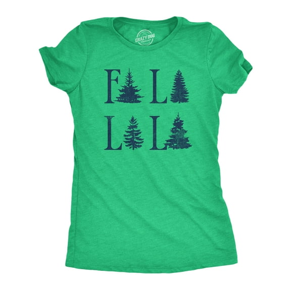 Womens Fa La La La T Shirt Funny Xmas Carol Tree Tee for Ladies Womens Graphic Tees