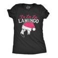 thumbnail image 1 of Womens Fa La La Lamingo T Shirt Funny Christmas Santa Hat Flamingo Tee Womens Graphic Tees, 1 of 7