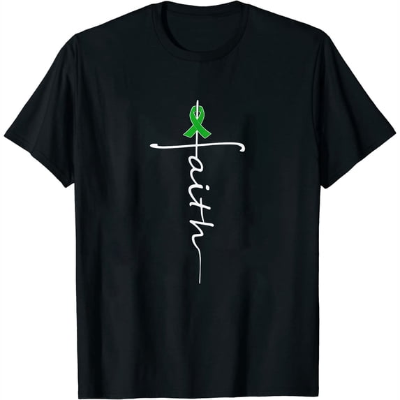 Womens Faith Christian Bile Duct Cancer Awareness Ribbon Warrior T-Shirt Black 2X-Large