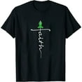 thumbnail image 1 of Womens Faith Christian Bile Duct Cancer Awareness Ribbon Warrior T-Shirt Black Small, 1 of 5