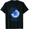 thumbnail image 1 of Womens Faith Hope Love Colon Cancer Awareness Survivor Fighter T-Shirt Black Small, 1 of 5