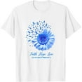 thumbnail image 1 of Womens Faith Hope Love Colon Cancer Awareness Survivor Fighter T-Shirt White Medium, 1 of 5