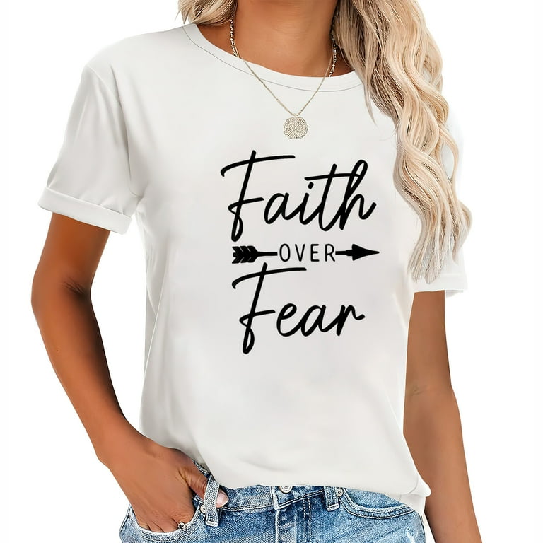 Faith over Fear Mens Religious Shirt Faith over Fear Mens Religious Shirt