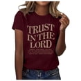 thumbnail image 1 of Womens Faith Over Fear T-Shirt Christian Jesus Loves You Short Sleeve Tees Religious Sayings Bible Verse Inspirational Top, 1 of 5