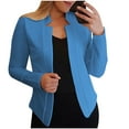 thumbnail image 1 of Womens Fall Blazer 2023,Blazers for Women Business Casual Solid Color Long Sleeve Slim Fit Open Front Casual Jackets Cardigan Coats, 1 of 4