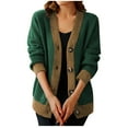 thumbnail image 1 of Womens Fall Cardigan Sweater Knit Button Down Open Front Long Sleeve Sweaters Jackets Coats Outwaer, 1 of 6