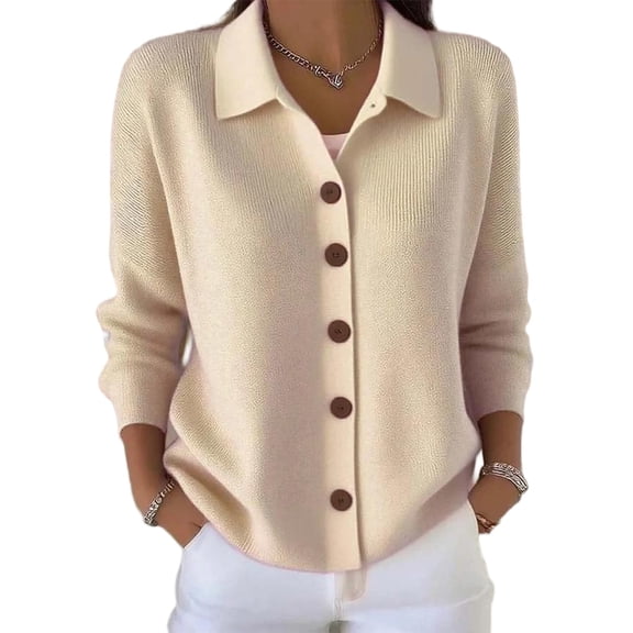 Womens Fall Cardigan Sweaters Oversized Long Sleeve Button Up Lapel Collared Chunky Knit Sweater Tops Winter Fashion Clothes Outerwear Coats 2025