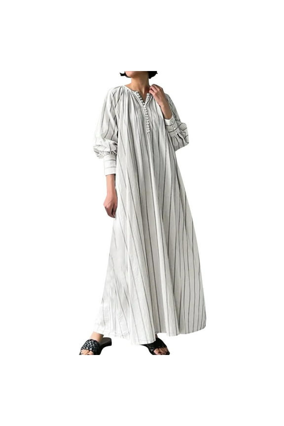 Womens Fall Casual Petite Dresses Abaya Dress Prayer Dress Full Length Kaftan With Hijab Dubai Maxi Dress White XXXXXL