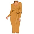 thumbnail image 1 of Womens Fall Clothes Womens New Fall And Winter Sexy-Neck Tie Long-Sleeved Dresses Dresses for Womens, 1 of 7