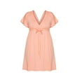 thumbnail image 1 of Womens Fall Dress Womens Casual Dress Solid Short Sleeve Kimono Style Deep V Neck Fall Dresses Women Pink XXXXL, 1 of 3
