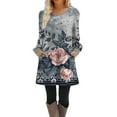 Womens Fall Dresses 2024 High Waisted Flowy Dresses Long Sleeve