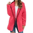 thumbnail image 1 of Womens Fall Fashion 2022 Cardigan Fuzzy Hooded Cardigan Long Sleeve Soft Chunky Knit Sweater Open Front Cardigan Outwear Sale Items Clearance Prime Cheap, 1 of 8
