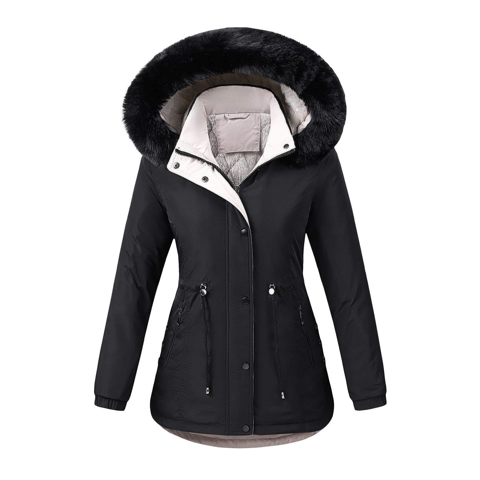 Womens Fall Fashion 2022 Womens Hooded Warm Winter Coats Drawstring