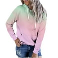 thumbnail image 1 of Womens Fall Fashion 2023 Clearance! VERUGU Hoodies for Women Fashion Casual Sweatshirt Patchwork Blouse Pullove Pink XL, 1 of 4