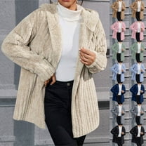 Womens Fall Fashion 2025 Fall Outfits for Women 2025 New Solid Color Long Sleeved Warm Hooded Jacket Top Jacket