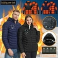 thumbnail image 1 of Womens Fall Fashion 2025 Puffer Jacket Womens USB Intelligent Constant Temperature Heated Windproof Plus Size Coat For Men And Women Winter 21 Heated Jacket Coat, 1 of 9