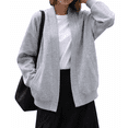 thumbnail image 1 of Womens Fall Fashion Cardigans Casual Sweatshirt Loose Jackets Comfortable Stylish Coat Outfits for Spring Fall Grey, 1 of 4