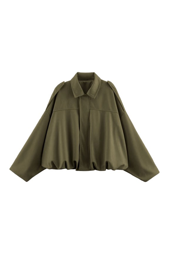 Womens Fall Jacket Solid Faux Suede Bomber Long Sleeve Lapel Cropped Trench Zipper Slim Pilot Lightweight Outfits Green