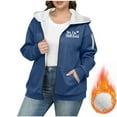 thumbnail image 1 of Womens Fall Jackets Yes I'm Still Cold Women's Fashion Large Size Solid Color Zipper Hooded Plus Velvet Thickened Sweater Drop Shoulder Long Sleeve Jacket Fall Jacket Womens Cardigan, 1 of 5