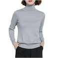 thumbnail image 1 of Womens Fall Sweaters 2025 Turtleneck Long Sleeve Knit Tops Trendy Warm Soft Jumper Wool Pullover Sweater, 1 of 2