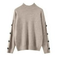thumbnail image 1 of Womens Fall Sweaters Sevevn Women's Mock Neck Long Sleeve Pullover Ribbed Knit Sweater Top, 1 of 4