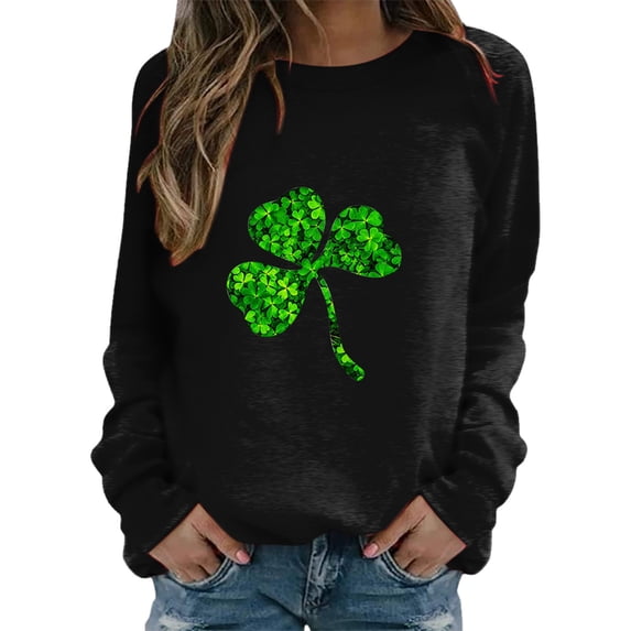 Womens Fall Sweatshirts Crew Neck Loose Fit Long Sleeve Womens Warm Clothing,Black,S